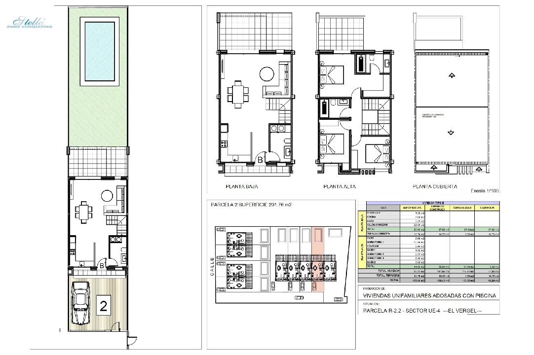 adosado en El Vergel en venta, superficie 118 m², ano de construccion 2022, estado first owner, parcela 201 m², 3 dormitorios, 2 banos, piscina, ref.: TM-0121-GC-5