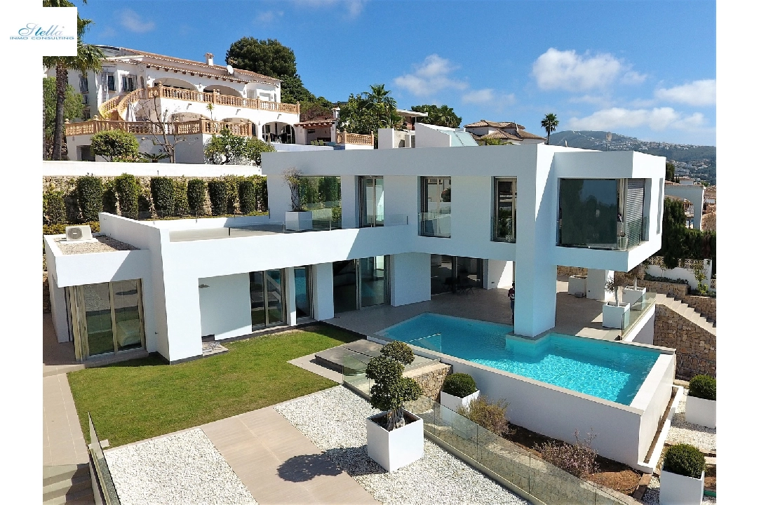villa en Moraira en venta, superficie 410 m², ano de construccion 2014, estado neat, + calefaccion suelo, aire acondicionado, parcela 1150 m², 4 dormitorios, 4 banos, piscina, ref.: AS-2422-1