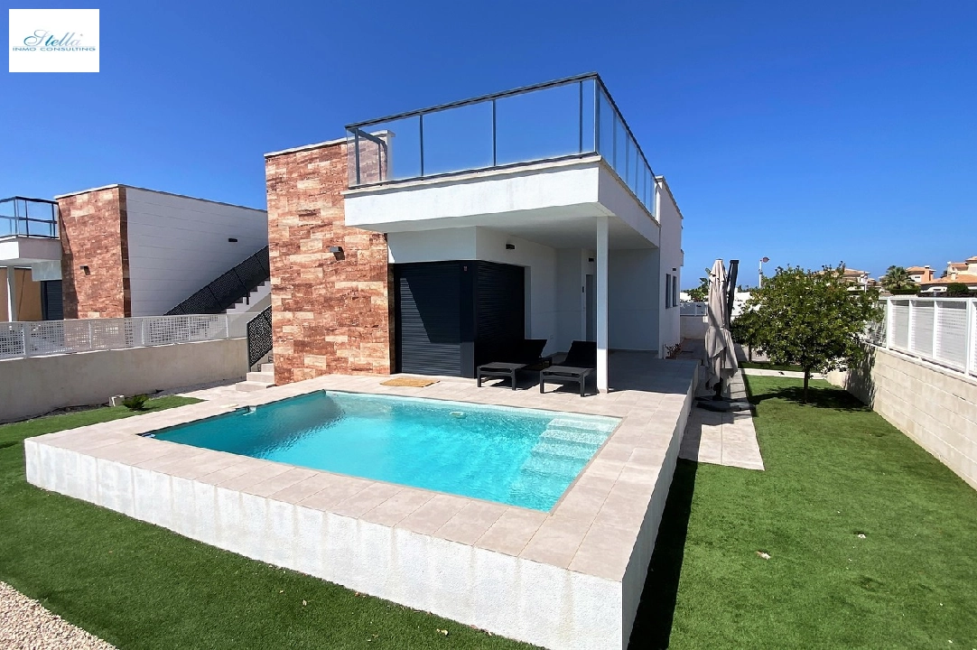 bungalow en Els Poblets en venta, superficie 103 m², ano de construccion 2019, estado mint, + KLIMA, aire acondicionado, parcela 345 m², 3 dormitorios, 2 banos, piscina, ref.: RG-0322-3