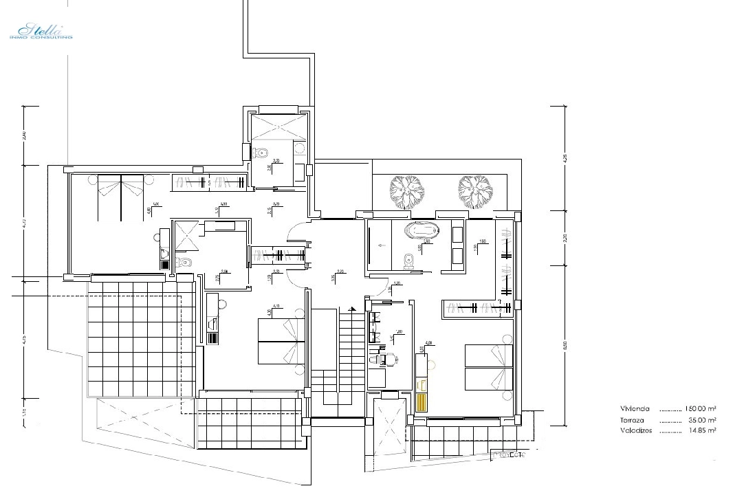 villa en Calpe en venta, superficie 336 m², aire acondicionado, parcela 1783 m², 4 dormitorios, 4 banos, piscina, ref.: CA-H-1538-AMB-8