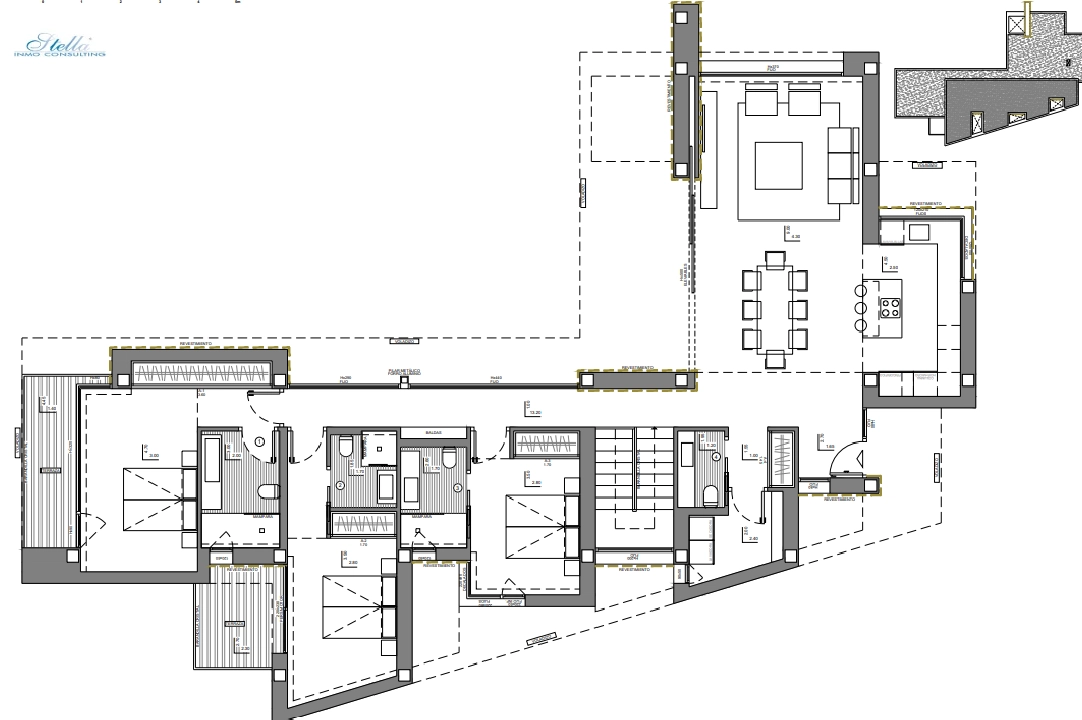 villa en Benitachell(Cumbre del Sol) en venta, superficie 615 m², aire acondicionado, parcela 951 m², 3 dormitorios, 4 banos, ref.: BP-4178BELL-12