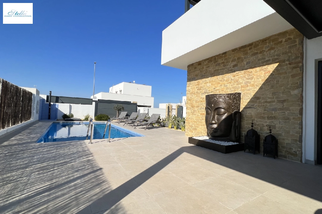 villa en El Vergel en alquiler de vacaciones, superficie 149 m², ano de construccion 2020, estado mint, + calefaccion suelo, aire acondicionado, parcela 400 m², 3 dormitorios, 3 banos, piscina, ref.: T-0123-4