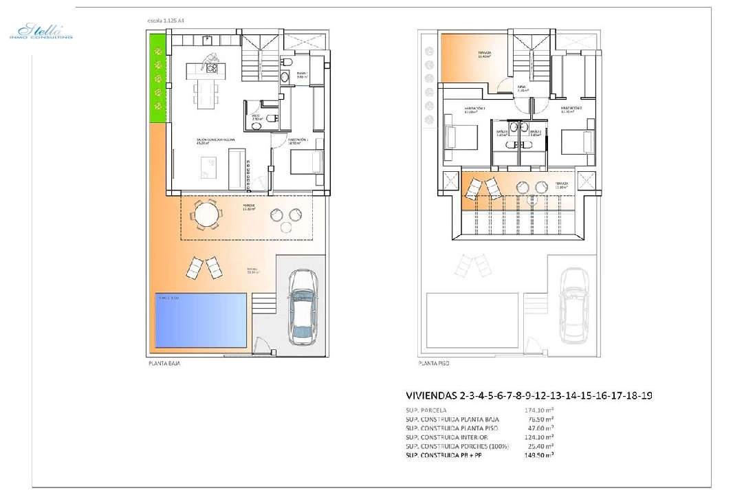 adosado de esquina en Dolores en venta, superficie 149 m², estado first owner, parcela 174 m², 3 dormitorios, 3 banos, piscina, ref.: HA-DON-114-Q01-5