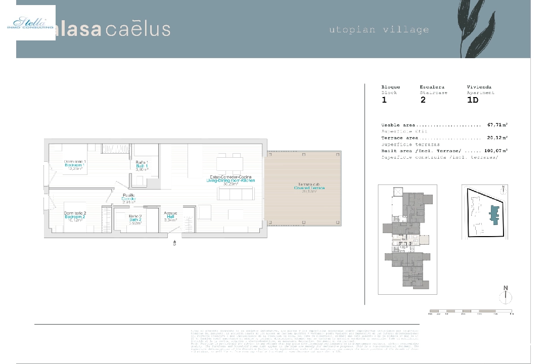 apartamento en El Vergel en venta, superficie 20 m², ano de construccion 2024, parcela 68 m², 2 dormitorios, 2 banos, ref.: TC-B1-1D-2