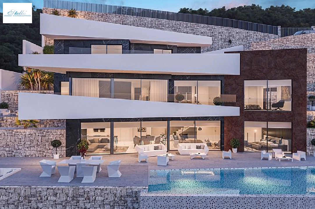 villa en Benissa(Raco de Galeno) en venta, superficie 478 m², aire acondicionado, parcela 1540 m², 4 dormitorios, 4 banos, piscina, ref.: CA-H-1742-AMB-4